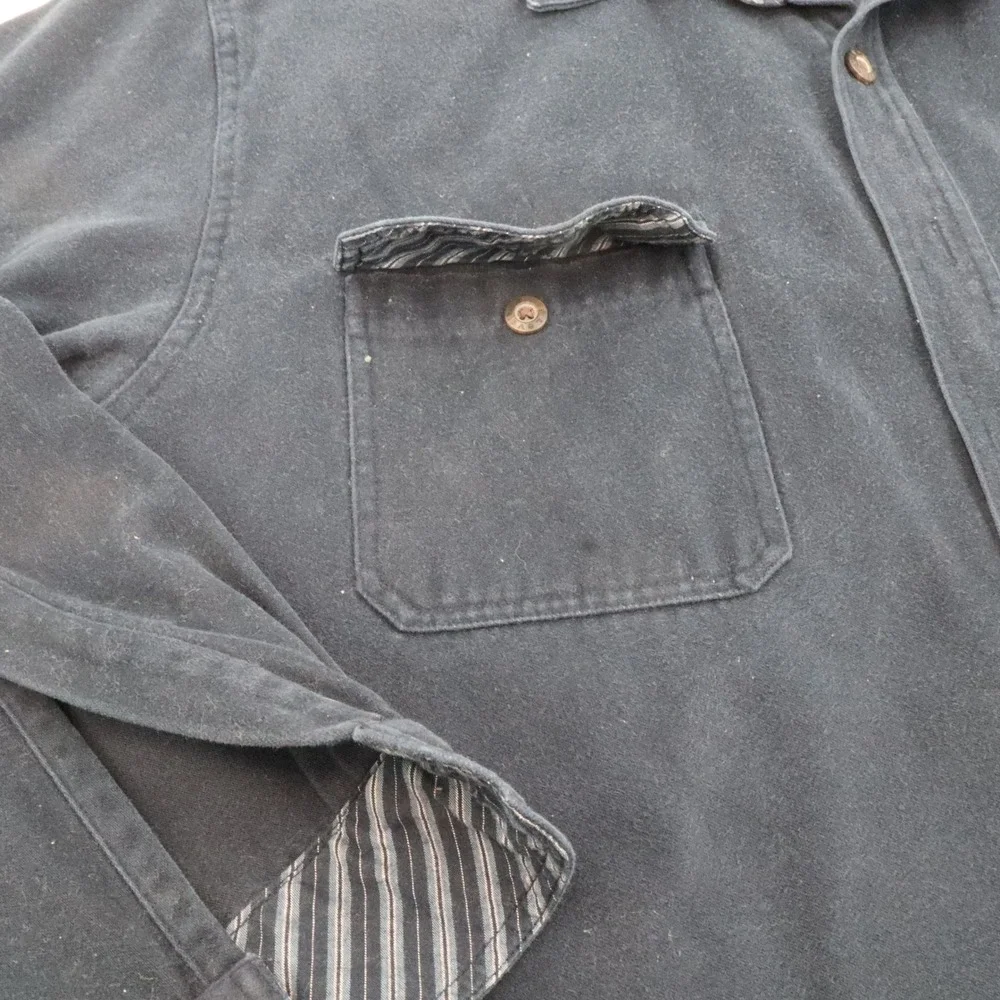 Levi Strauss & Co Shirt Jacket Mens XXL Navy Blue Lined Cotton‎ Shacket Workwear